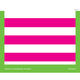 Hot Pink Preppy Stripe Photo Note Cards Image 3 of 4